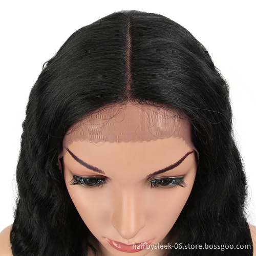 Magic 16 Inch Synthetic Lace Front Wigs For Black Women Natural Wave Wigs Length Deep Side T Part Wig For Women